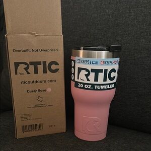 NEW Dusty Rose Stainless Steel Coffee & Tea Tumbler 20oz.